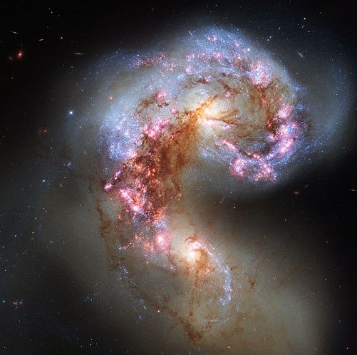 Antennae Galaxies. Hubble Space Telescope